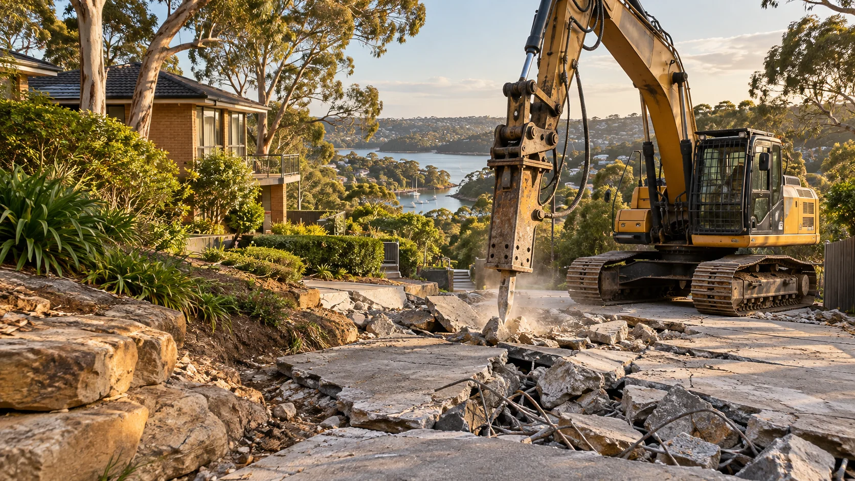 Illustration of concrete removal works