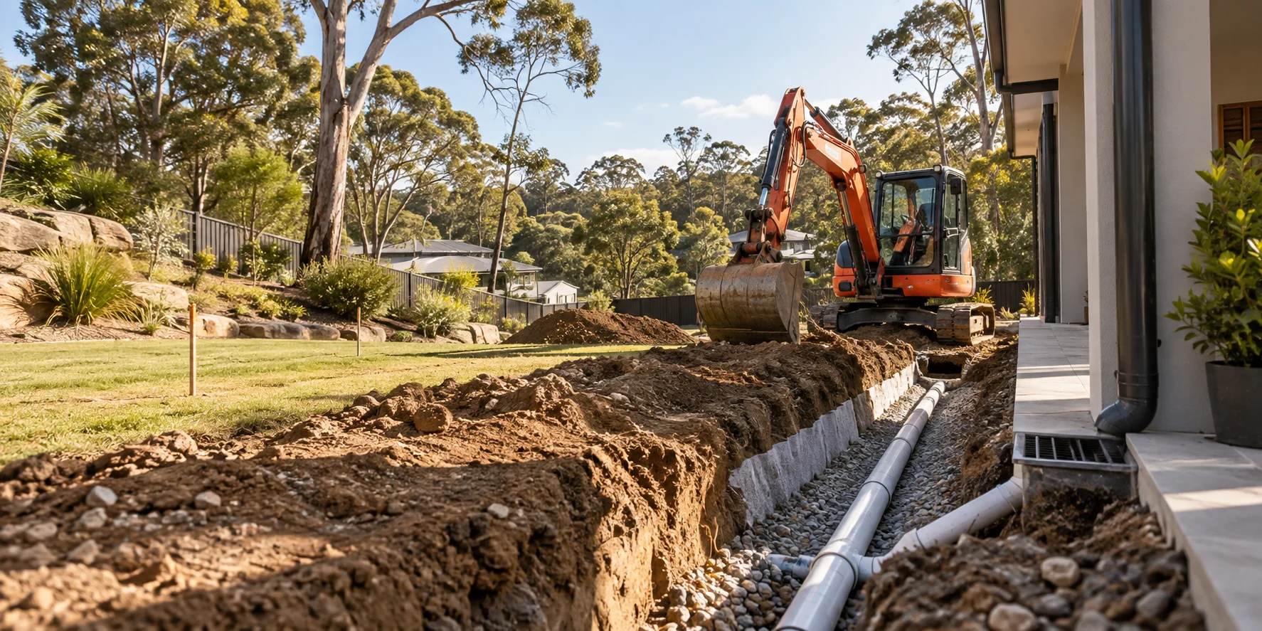 Illustration of drainage solutions works