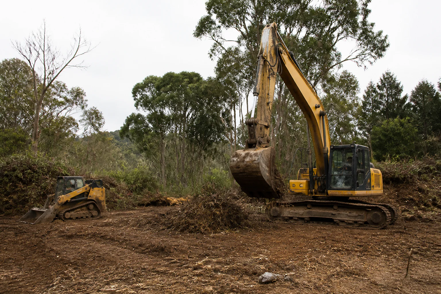 Illustration of site preparation and groundwork works