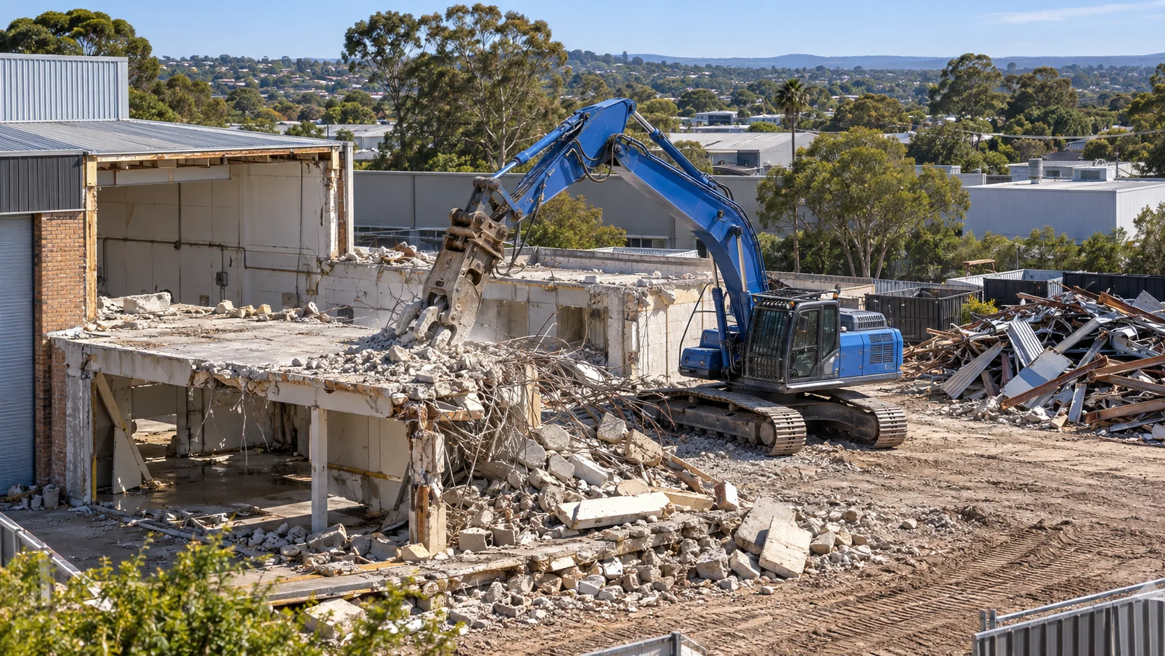 AI-generated illustration of demolition in Kirrawee